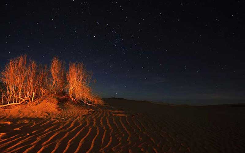 کویر ریگ زرین یزد؛ تجربه‌ای رؤیایی از شب‌های پرستاره